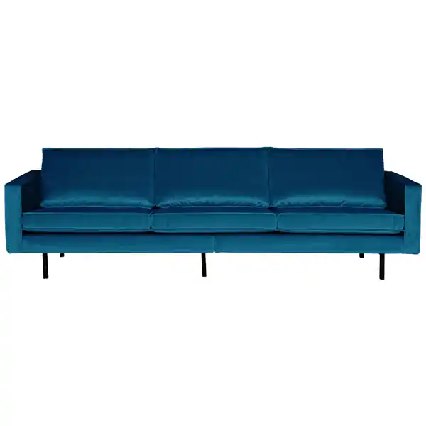 3 Sitzer Sofa Rodeo Samt blau Couch Garnitur Samtsofa Couchgarnitur Saisonangebot