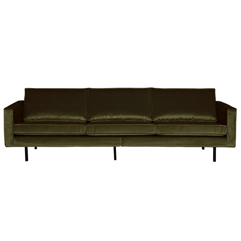 Top-Seller 3 Sitzer Sofa Rodeo Samt dunkelgrün Couch Garnitur Samtsofa Couchgarnitur
