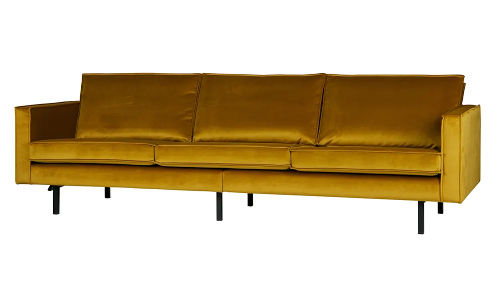 3 Sitzer Sofa Rodeo Samt ocker Sichere Zahlung