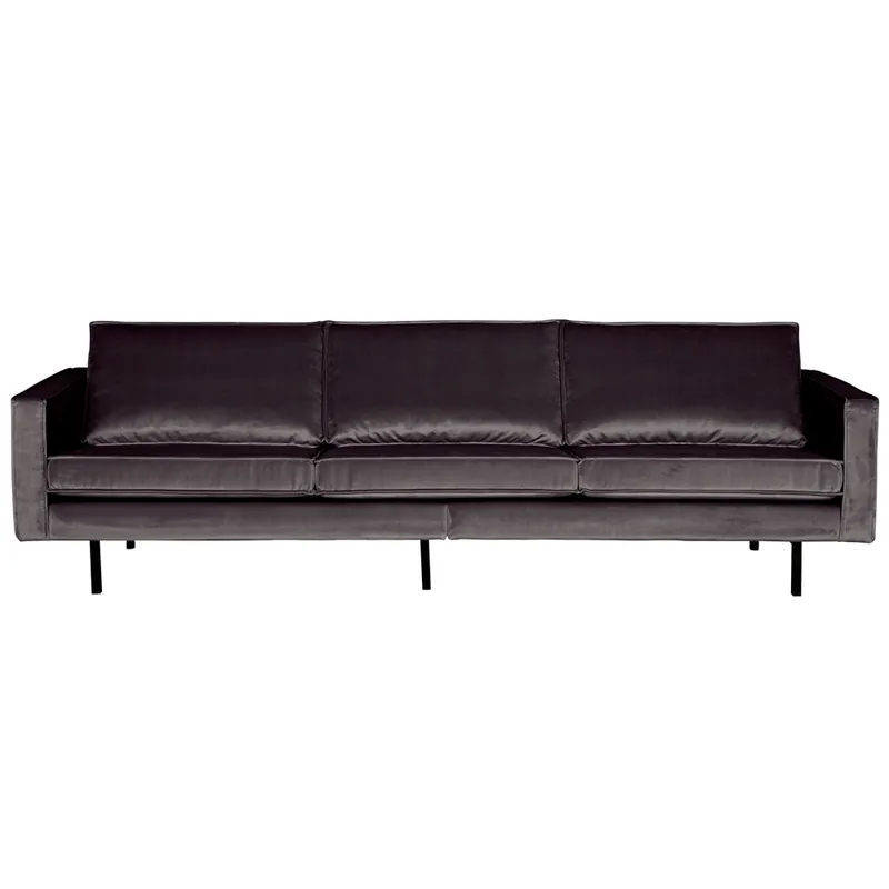 3 Sitzer Sofa Rodeo Samt anthrazit Couch Garnitur Samtsofa Couchgarnitur Aktuell