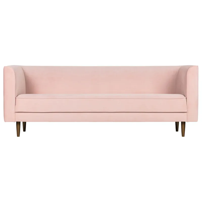 Sichere Zahlung vtwonen 3 Sitzer Sofa Studio Samt nude 220 cm Samtcouch Couch