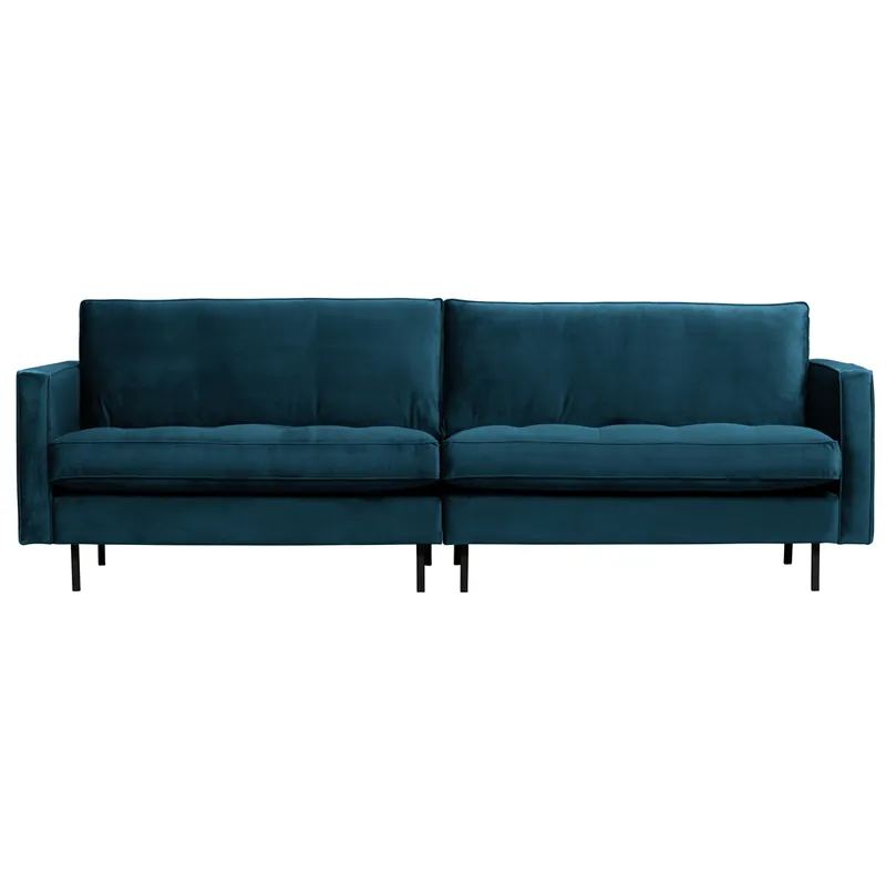 Ausverkauf 3 Sitzer Sofa Rodeo Samt Velvet blau Couch Garnitur Couchgarnitur