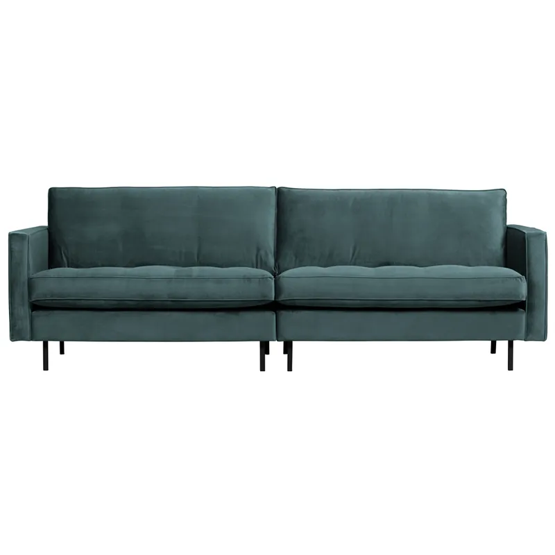 3 Sitzer Sofa Rodeo Samt Velvet blaugrün Couch Garnitur Couchgarnitur Rabatt
