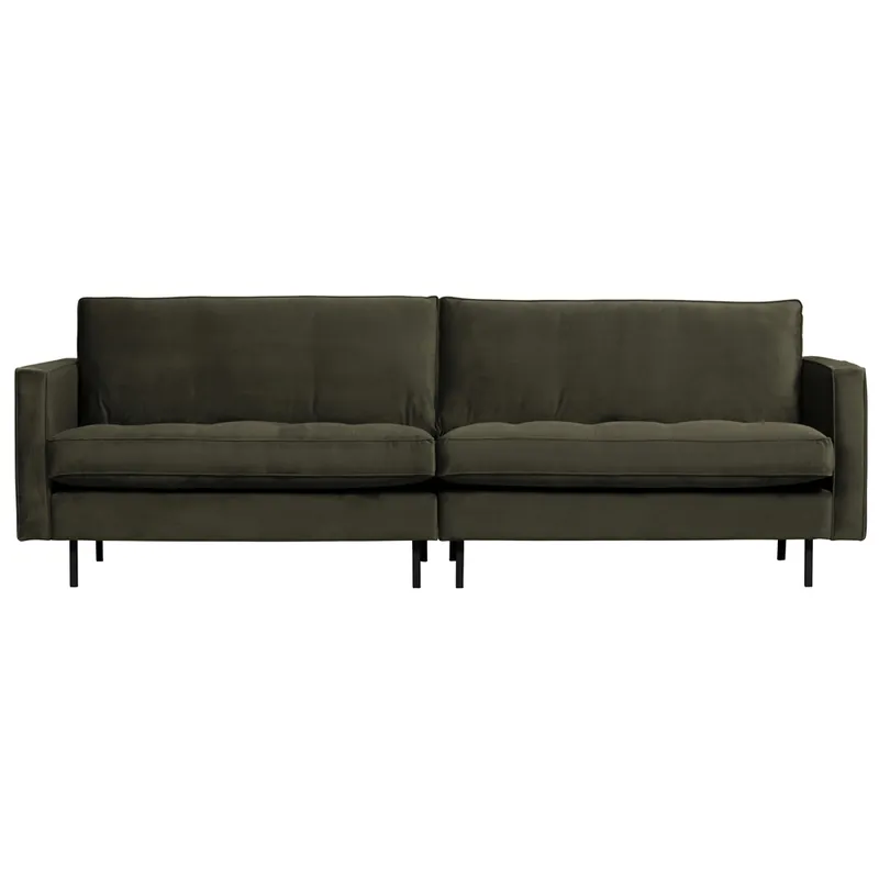 3 Sitzer Sofa Rodeo Samt Velvet dunkelgrün Couch Garnitur Couchgarnitur Sonderaktion