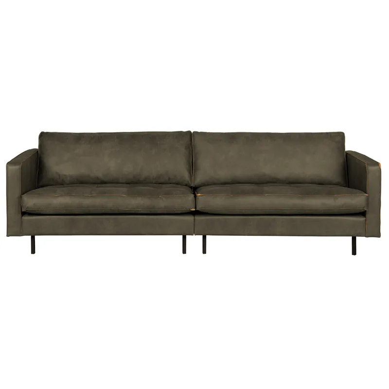 Kracherpreis 3 Sitzer Sofa RODEO CLASSIC armygrün recyceltes Leder
