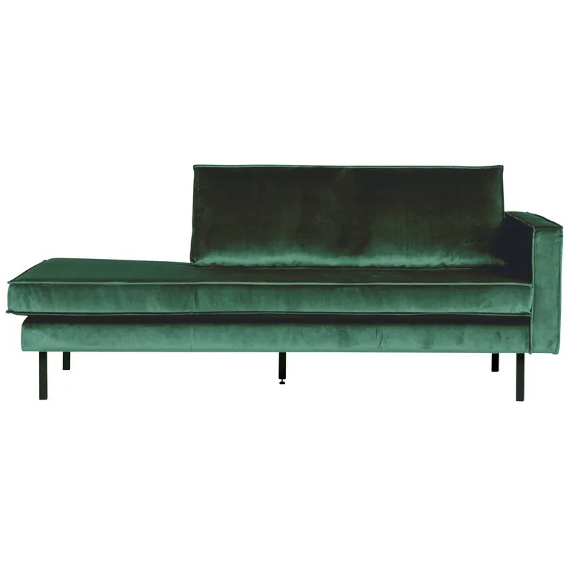 Direkt Vom Hersteller Sofa Chaiselongue RODEO Recamiere Samt waldgrün rechts Tagesbett