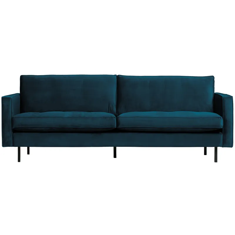 2,5 Sitzer Sofa Rodeo Classic Samt blau Beliebt