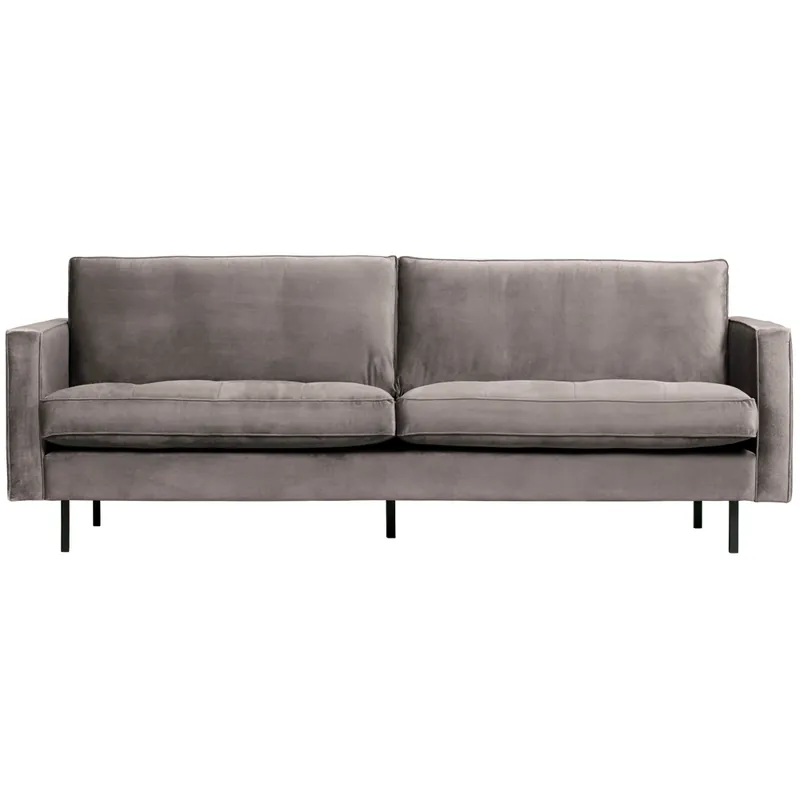 2,5 Sitzer Sofa Rodeo Classic Samt taupe Couch Loungesofa Couchgarnitur Aktuell