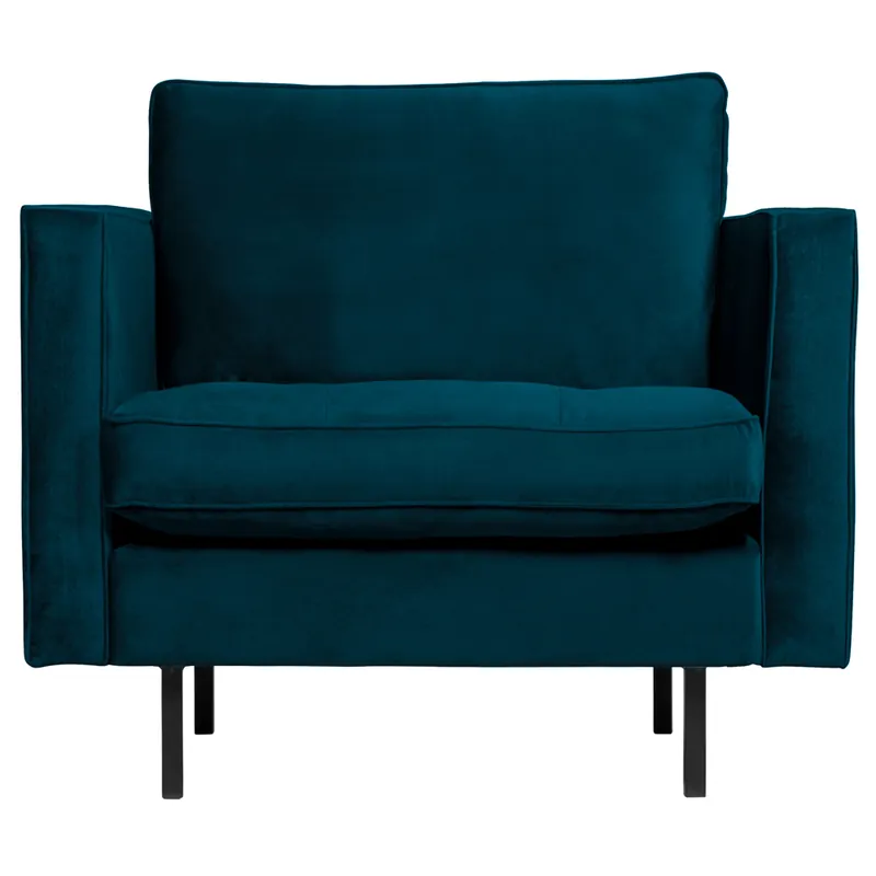 1,5 Sitzer Sessel Rodeo Classic Samt blau Neu Im Sortiment