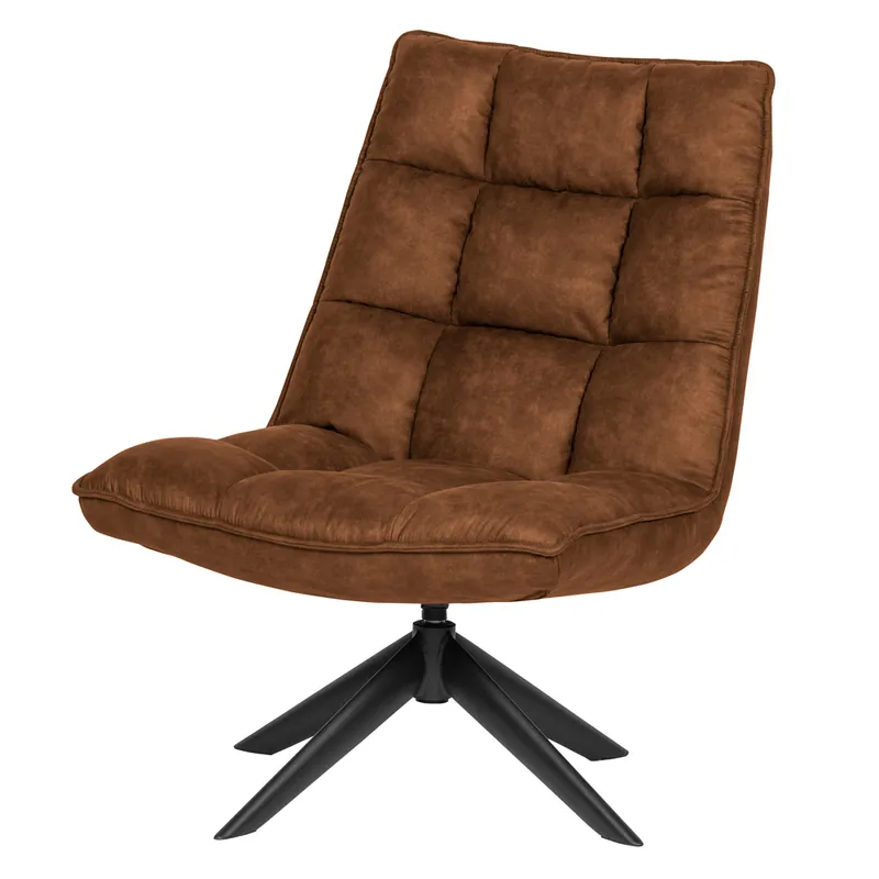 Billig woood Loungesessel Sessel drehbar Jouke cognac