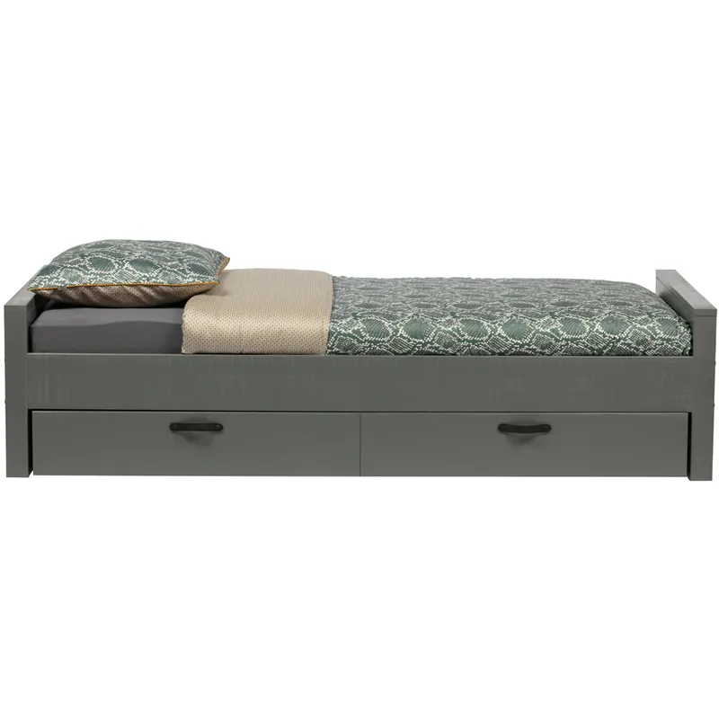 Massivholzbett Morris 200 x 90cm Kiefer lehmfarben Preisknaller