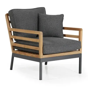 Neu Im Sortiment Loungesessel Garten Sessel Teakholz ZALANGO incl. Sitzkissen