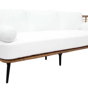 3-Sitzer Lounge Garten Sofa COVELO Polyrattan incl. Sitzpolster Echt