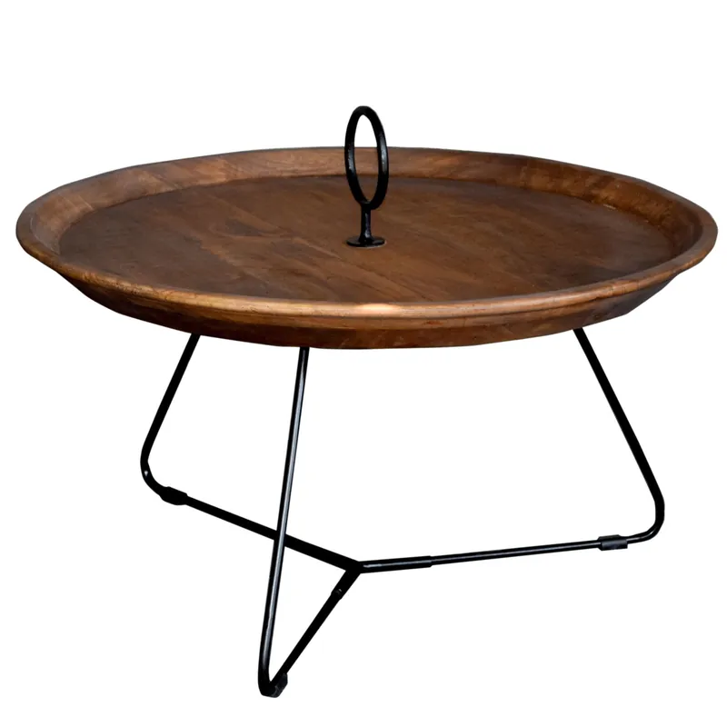 Beistelltisch Couchtisch Nancy rund M Ø 70 cm Mangoholz Heißes Angebot