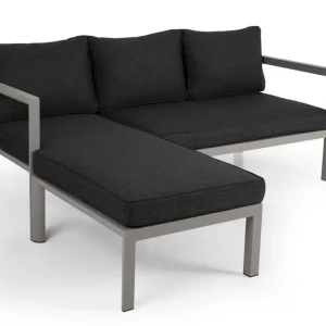Garten Lounge Set DEALIA Diwan Sofa grau khaki Knallerangebot