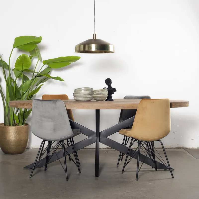 Esstisch Mansour oval 240 x 100 cm Mango Holz Markenprodukt