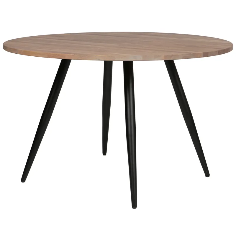 woood Tischplatte Tablo rund Ø 120 cm Eiche geölt grau Super-Preis