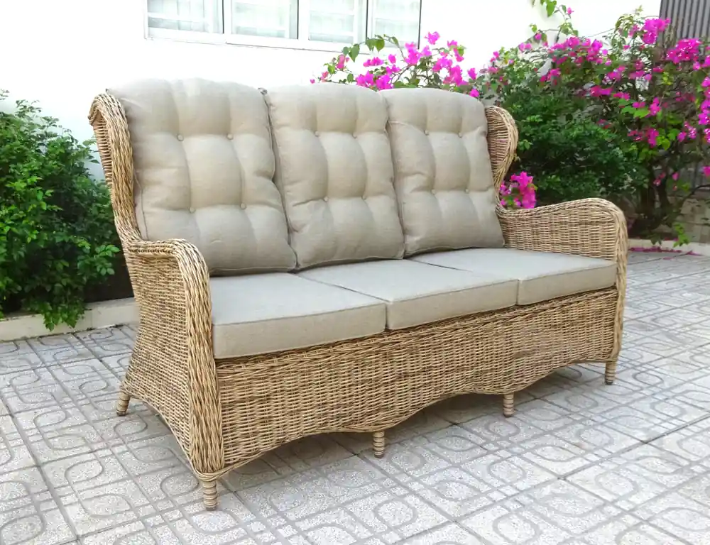 3 Sitzer Lounge Gartenbank Sofa Rosita natur incl. Polsterung Sale