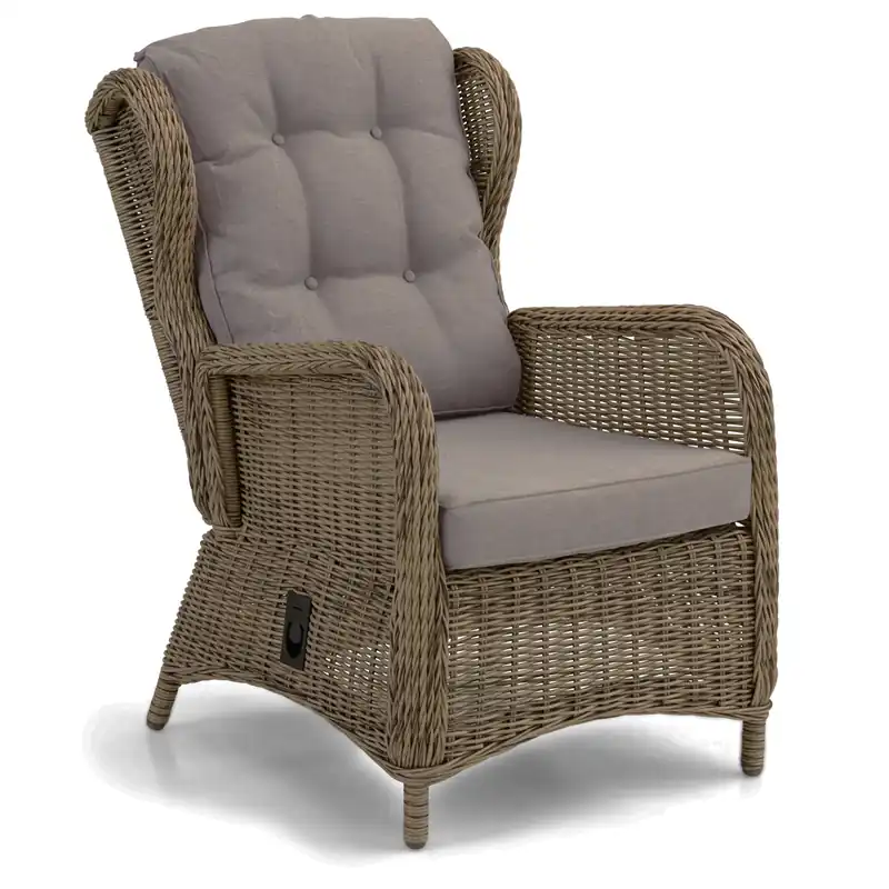 Garten Relax Sessel verstellbar natur Rosita Polyrattan Zertifiziert