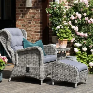 Sale Garten Relax Sessel Rosita verstellbar grau incl Kissen