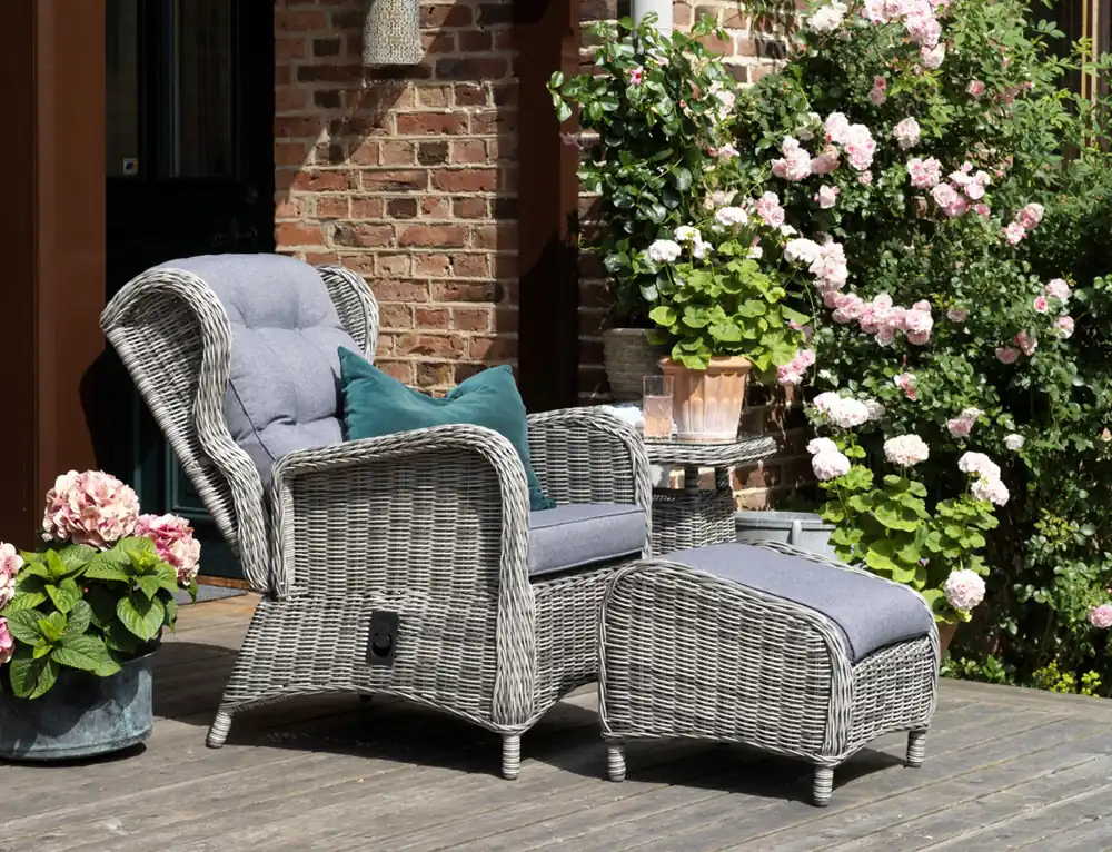 Sale Garten Relax Sessel Rosita verstellbar grau incl Kissen