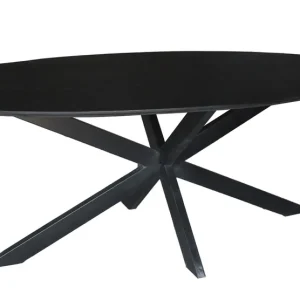 Saisonangebot Esstisch 240 x 110 cm oval Akazie schwarz