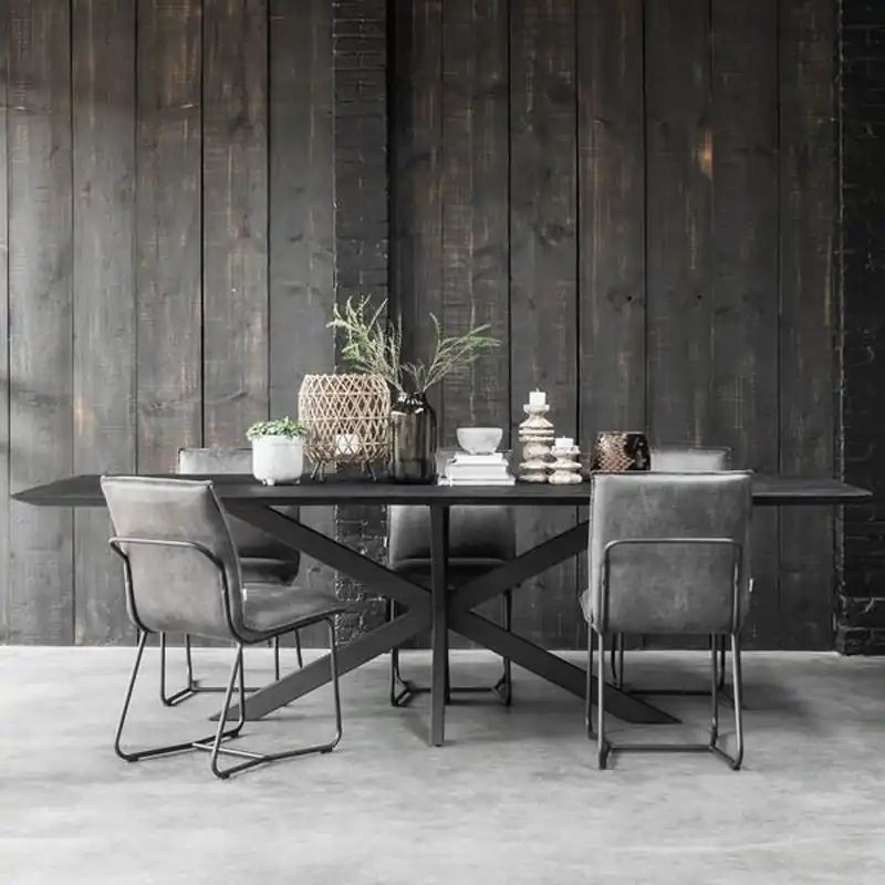 Wochenendangebot DTP HOME Esstisch Curves schwarz 260 x 100 cm Teakholz