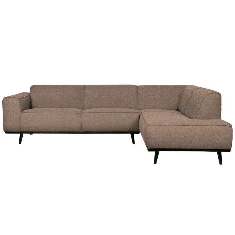 Abverkauf Ecksofa Statement Bouclé nougat Longchair rechts