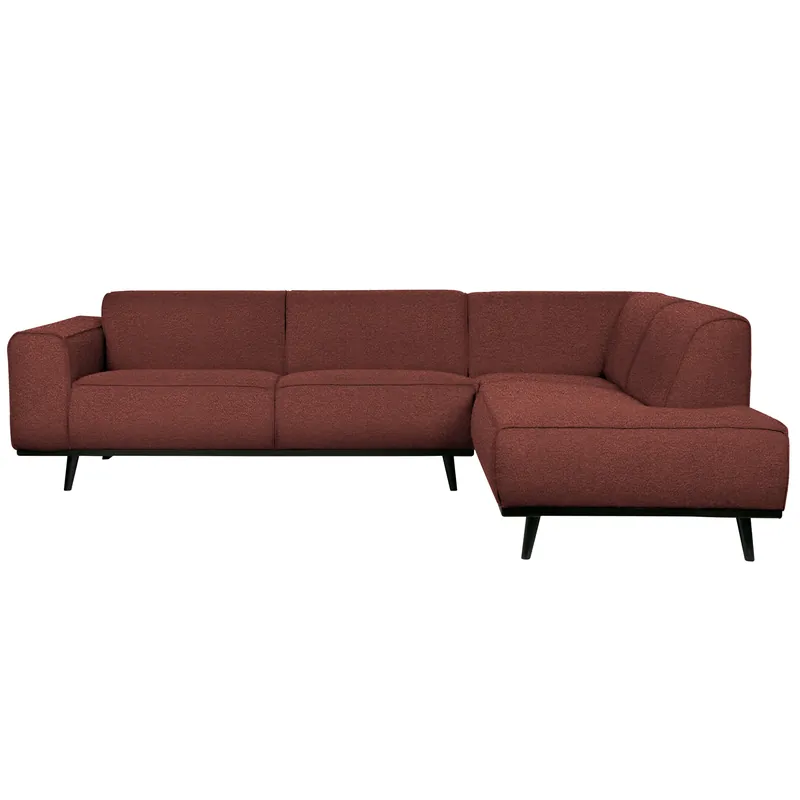 Ecksofa Statement Bouclé Kastanie Longchair rechts Top-Angebot