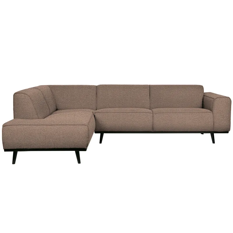 Ecksofa Statement Bouclé nougat Longchair links Markenprodukt