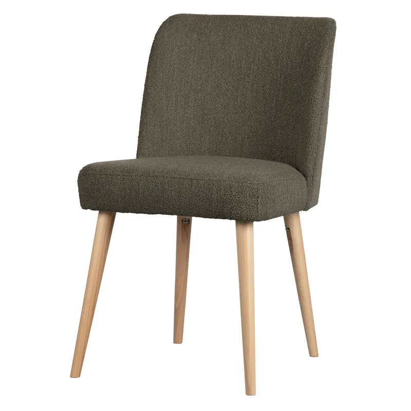 Beliebt vtwonen 2er Set Esszimmerstuhl Force Bouclé braun